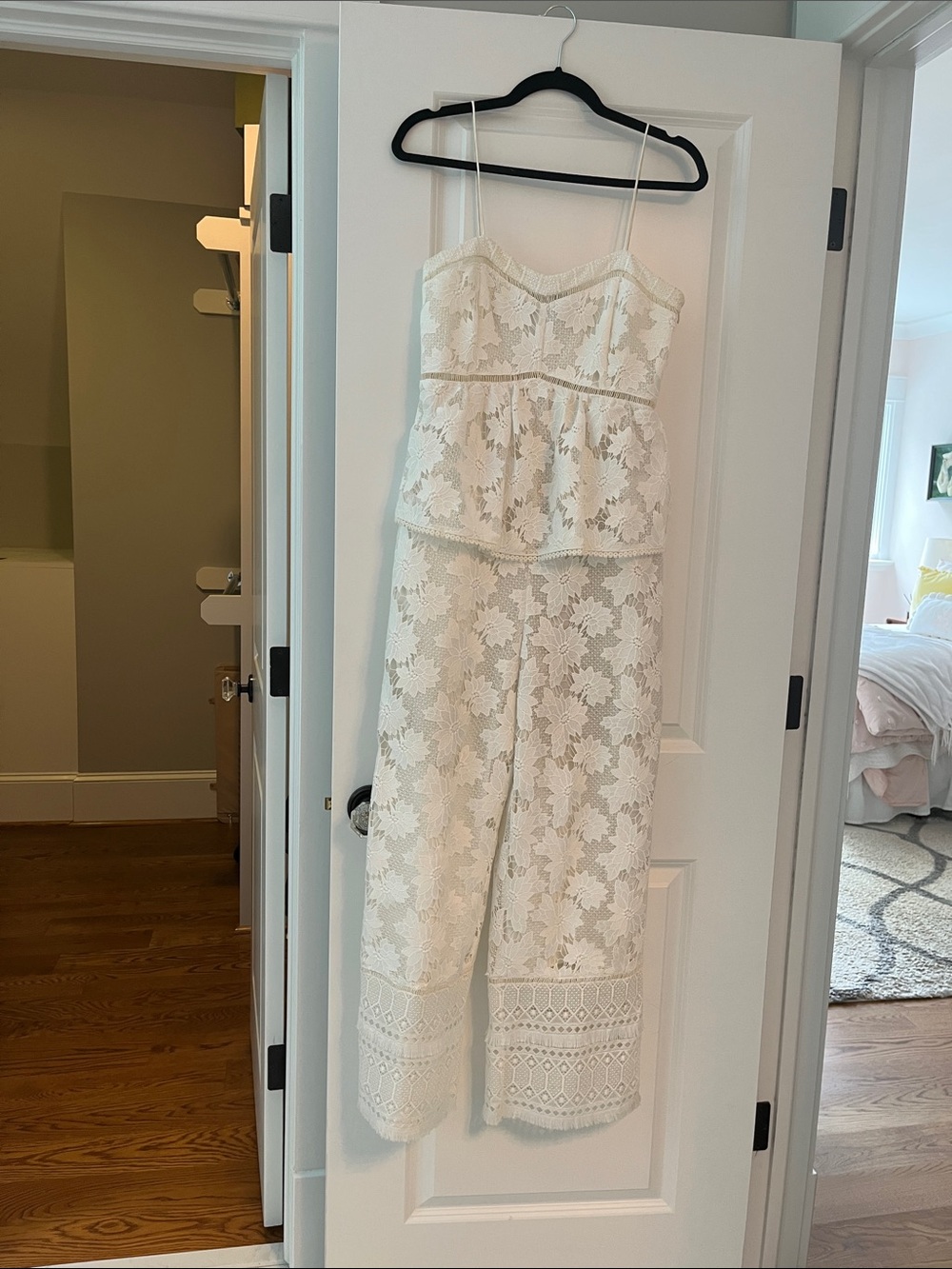 Rachel Zoe White Lace Camisole Jumpsuit